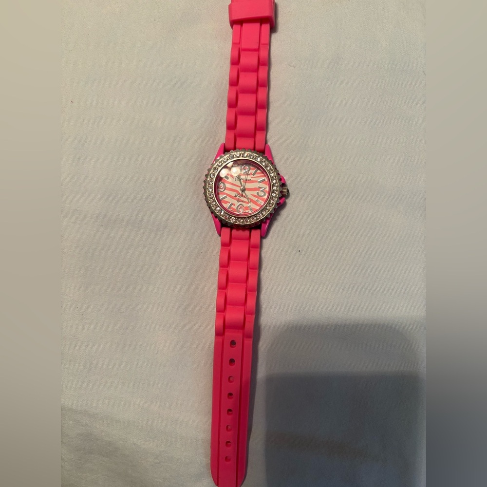 Like new hot pink zebra watch